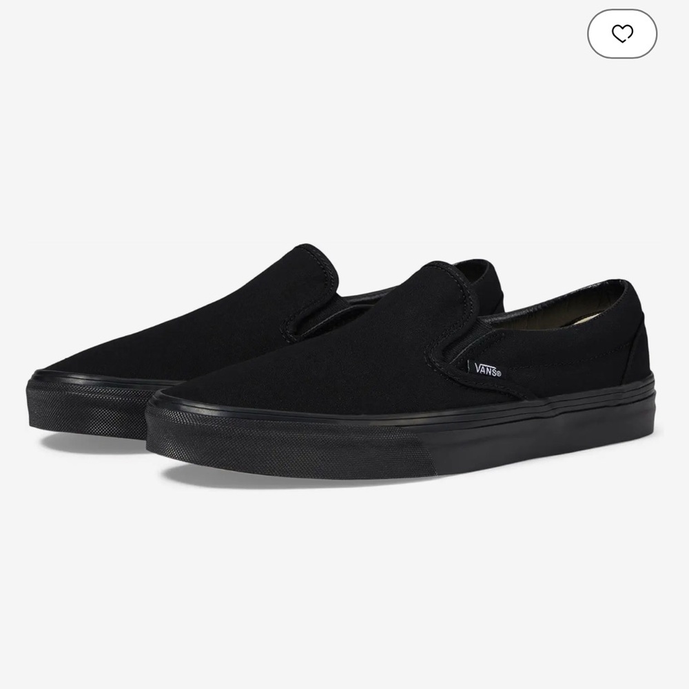 Vans Black Slip-On Loafers with Elastic Panels